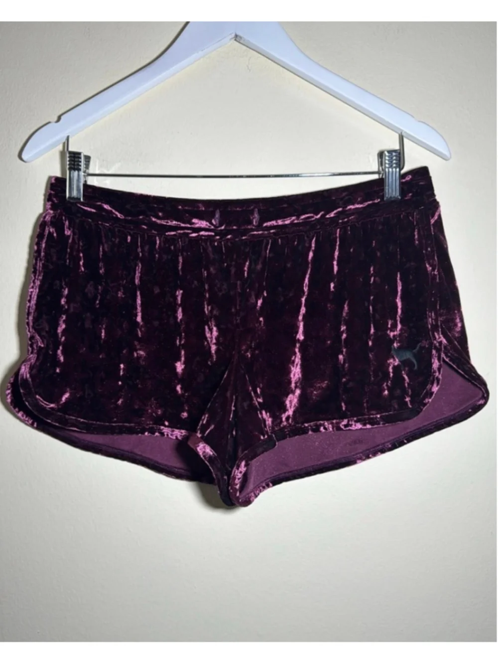 Victoria's Secret PINK Velvet Athletic Shorts Purple Size L